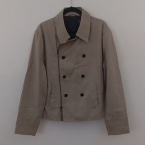 Jack & Jones Zippered Double-Breasted Pea Coat
